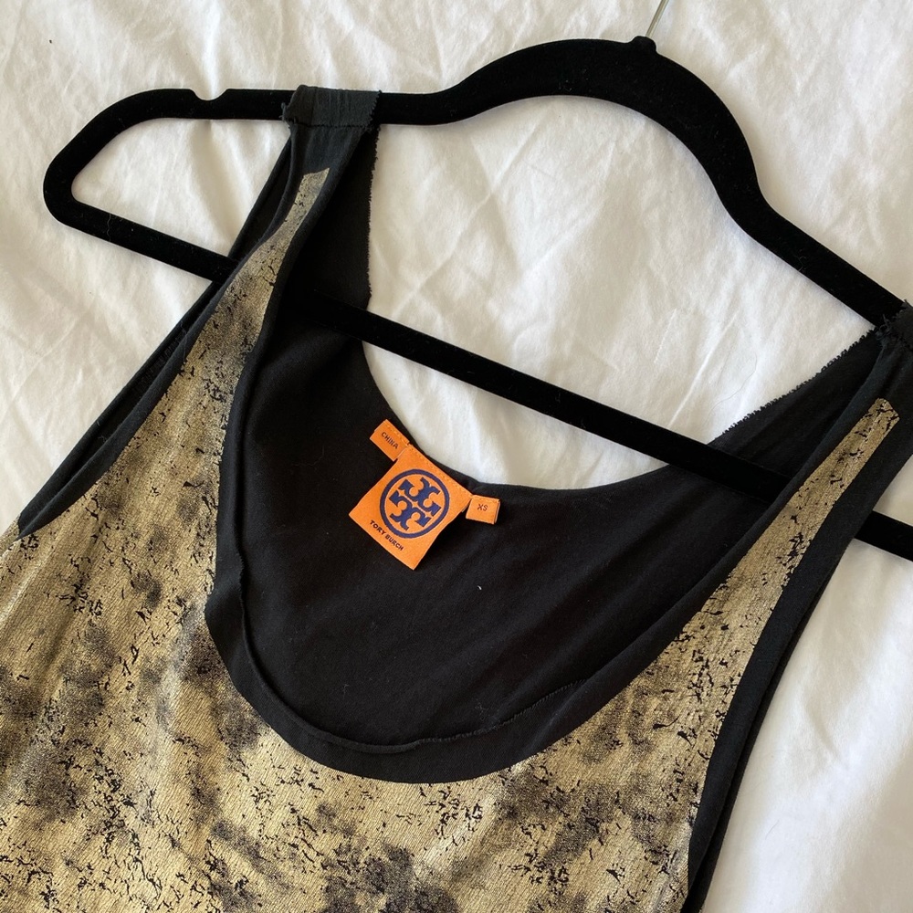 Tory Burch cotton dress with gold embellished XS